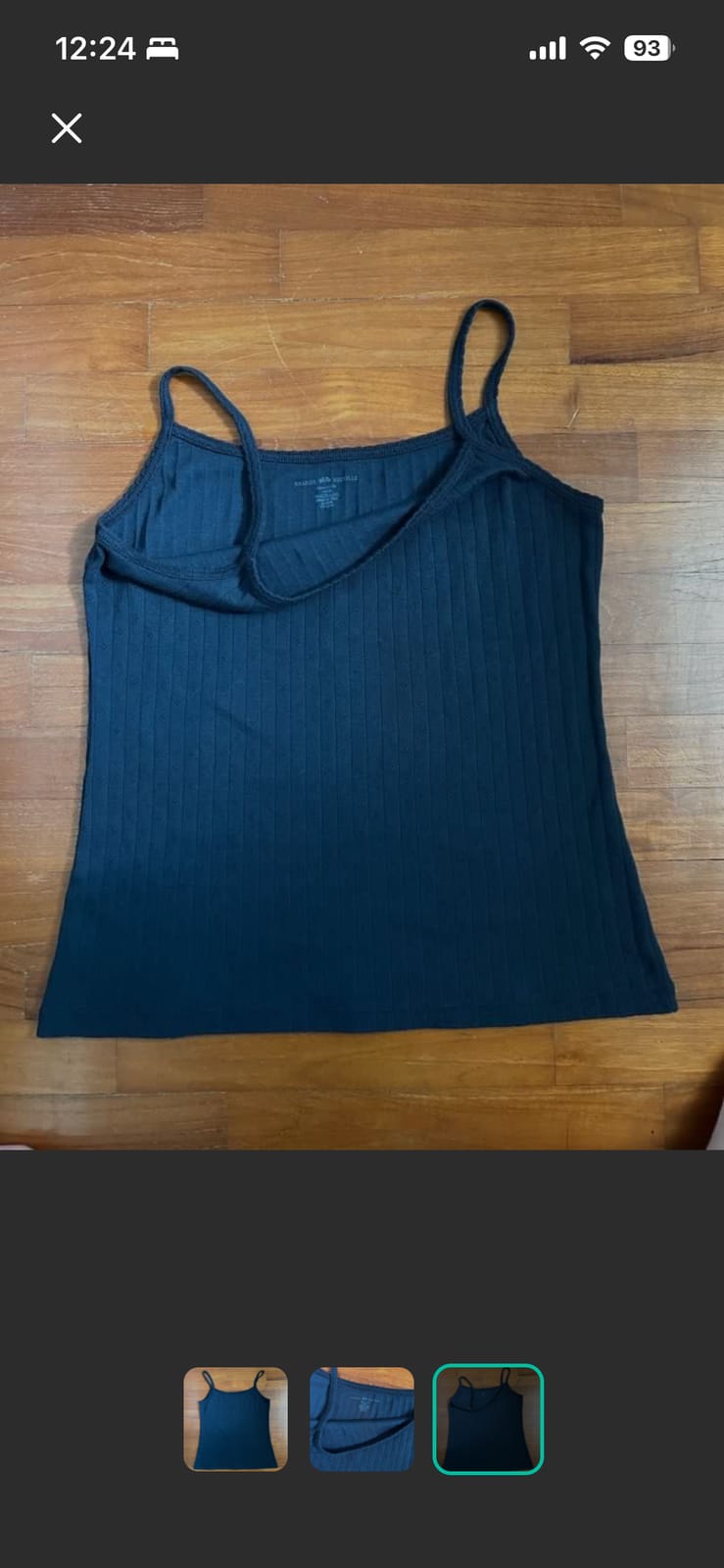 Brandy Melville Brandy Melville Navy Pointelle Tank Top (XS) - Photo 2