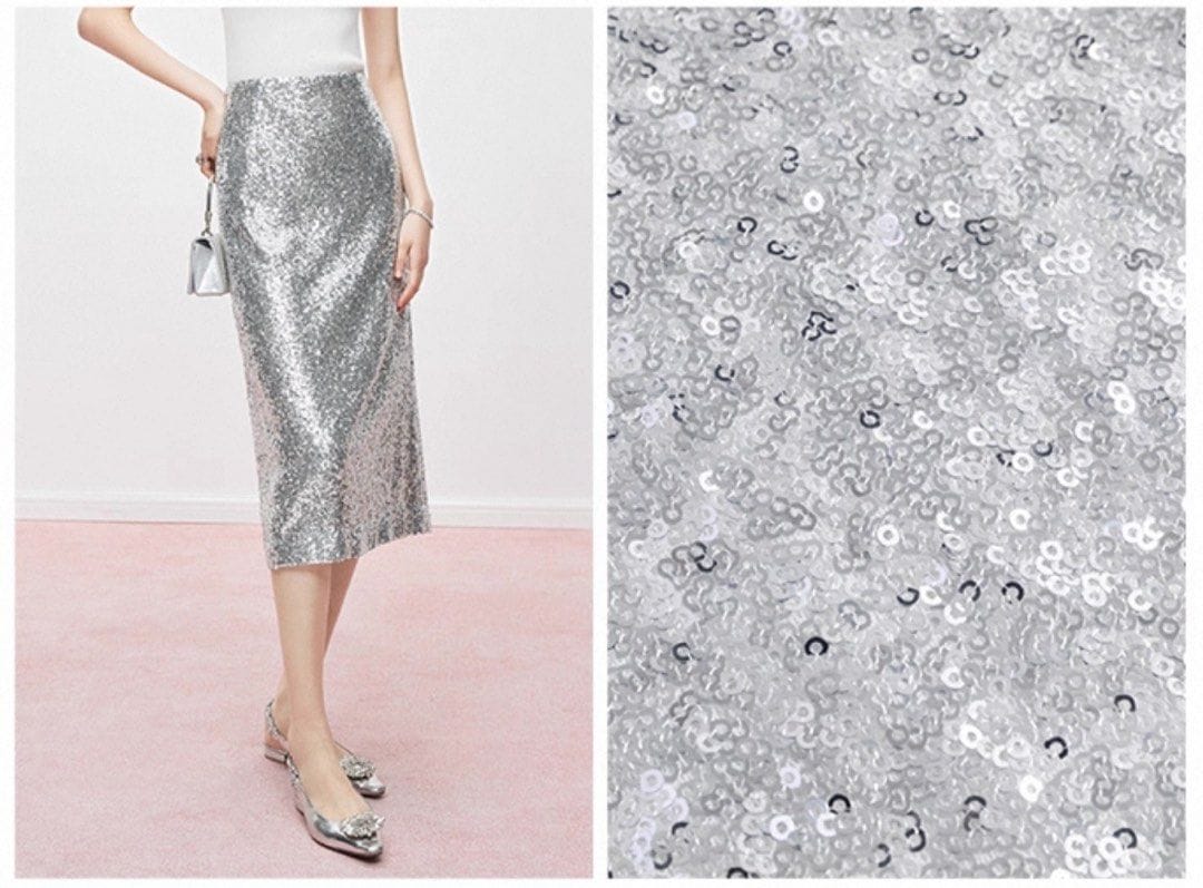 Mandy Zhang Sequined Skirt with High Waist and Hip Covering - Photo 7