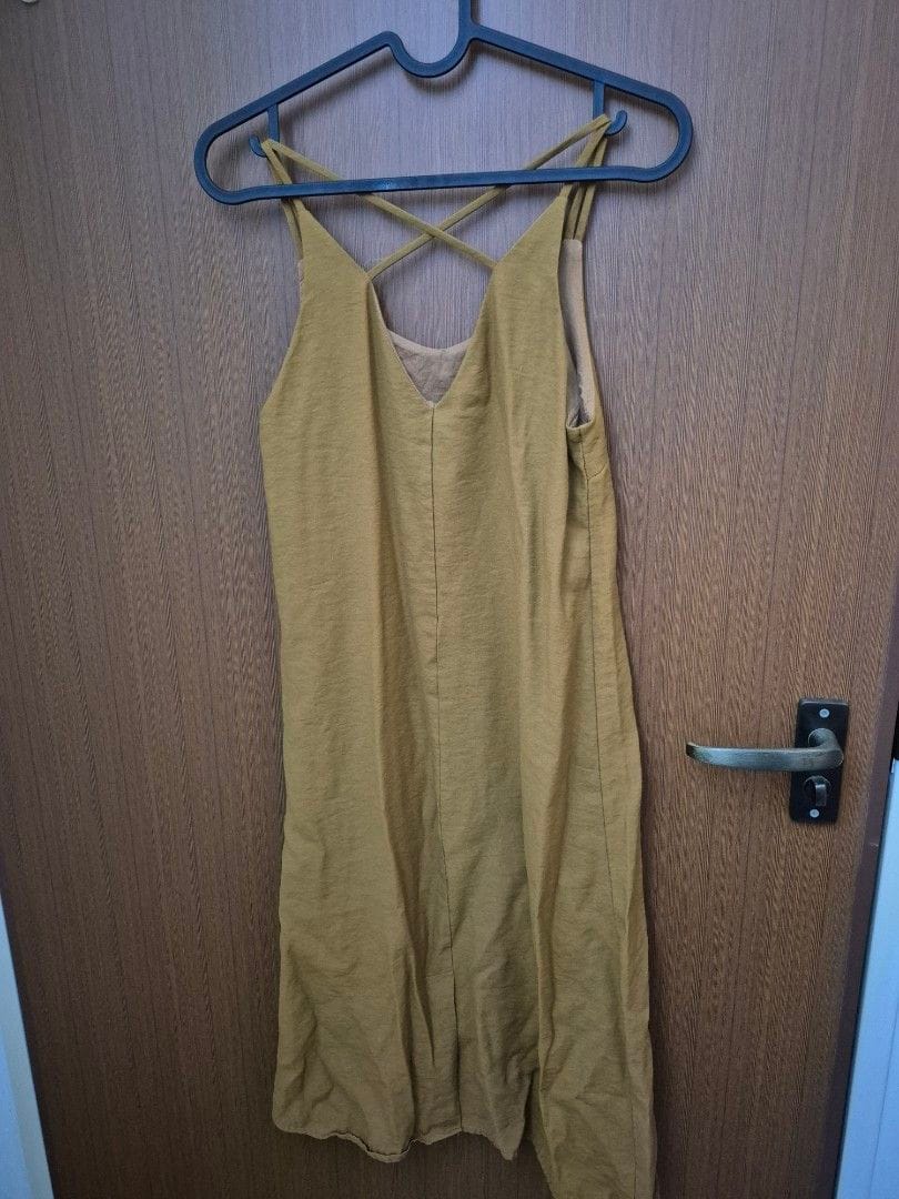 The Editor's Market Mustard Criss-Cross Cami Dress - XS 🌼 - Photo 3