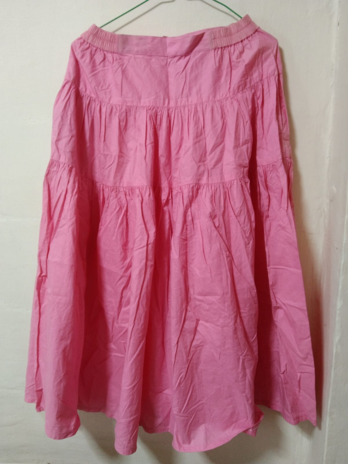 Bright Pink Flowy Midi Skirt - Photo 2