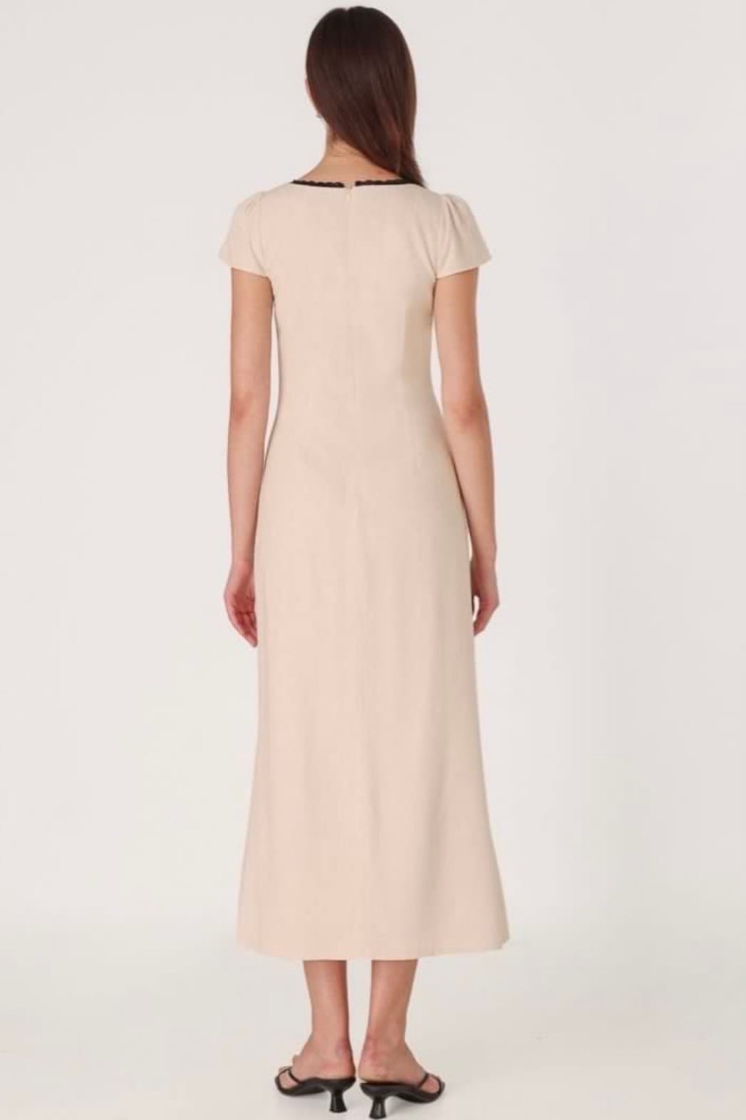 Lovet Mica Lace Trim Cap Sleeve Maxi Dress    - Photo 4