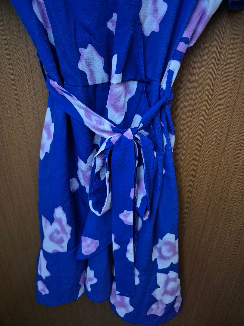 Parisian Parisian Blue Floral Wrap Dress - UK 8 - Photo 3