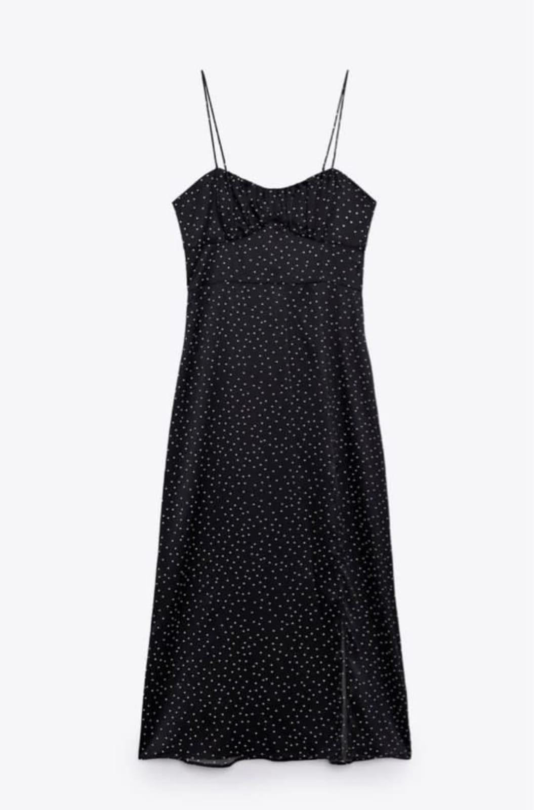 Zara Zara Polka Dot Slit Midi Dress - Photo 5