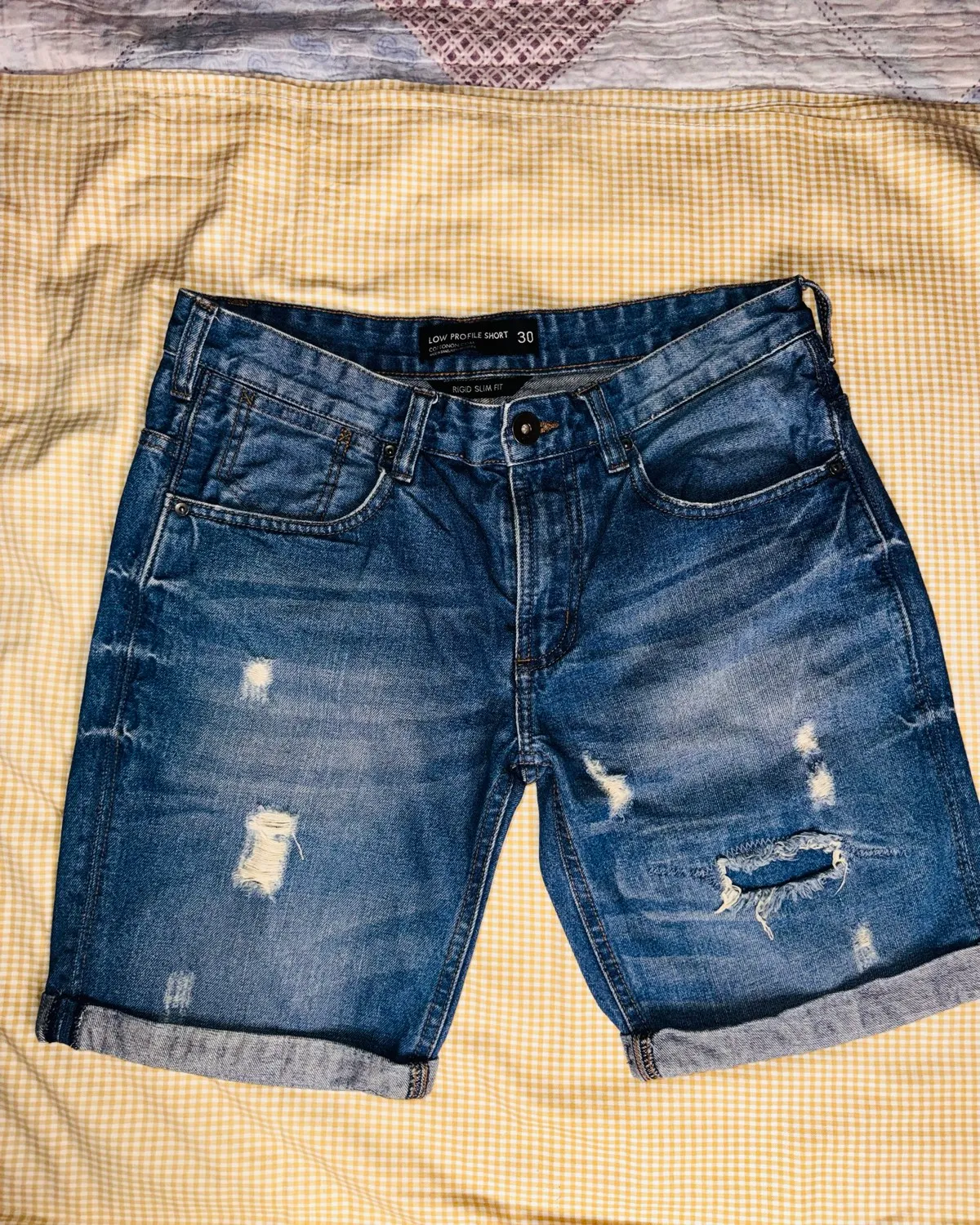 Ripped Denim Shorts