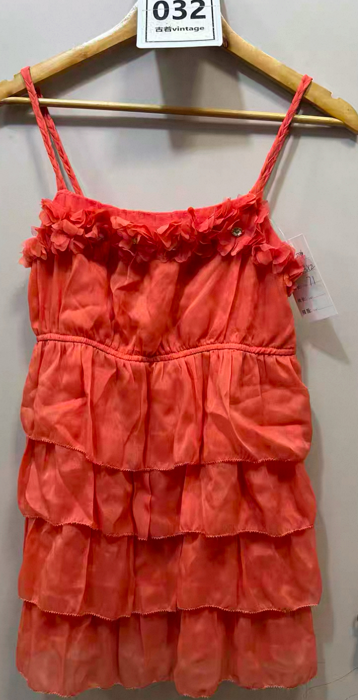 Floral Coral Layered Mini Dress