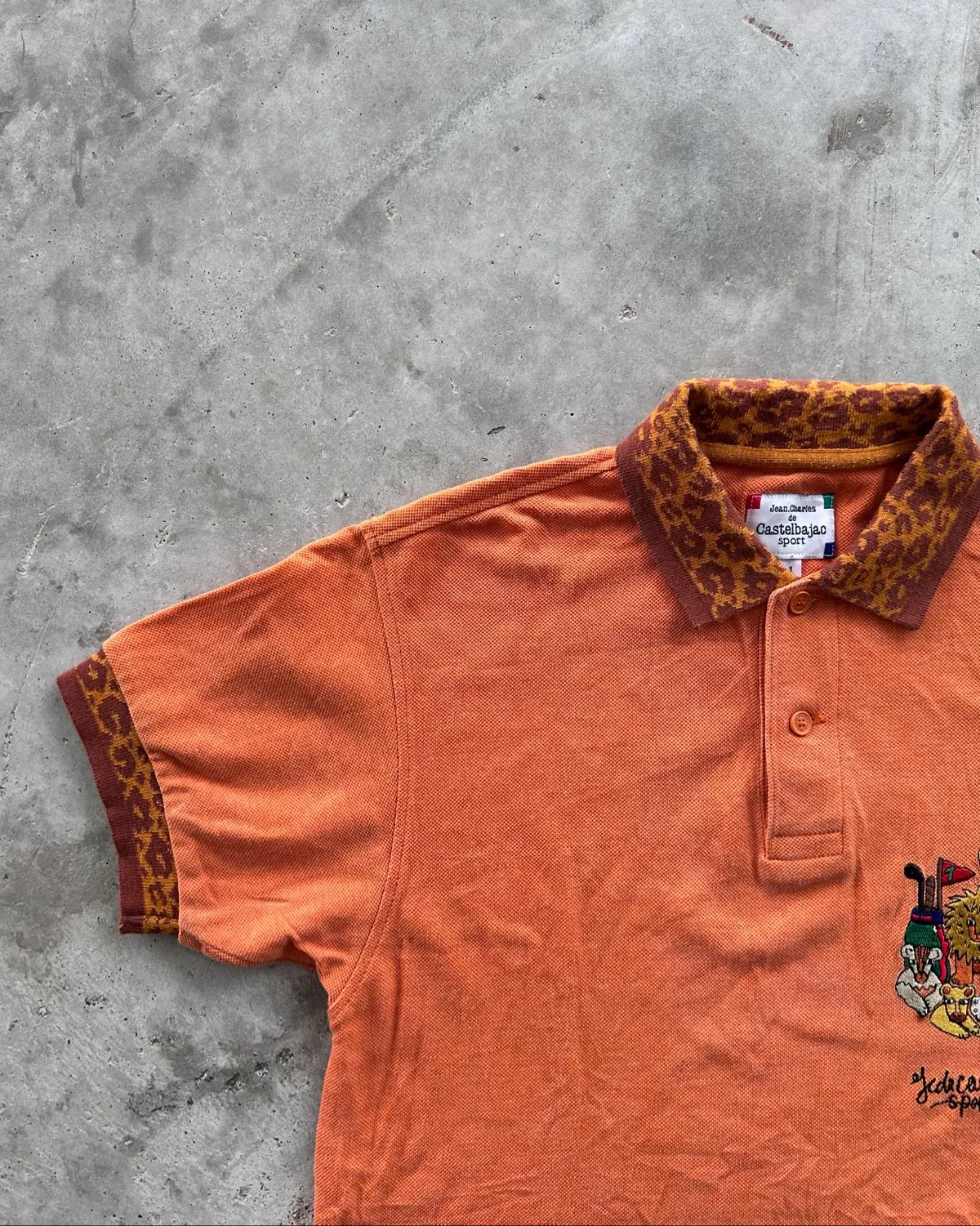 Jean Charles Castlebajac Retro Orange Crest Polo Shirt - Photo 2