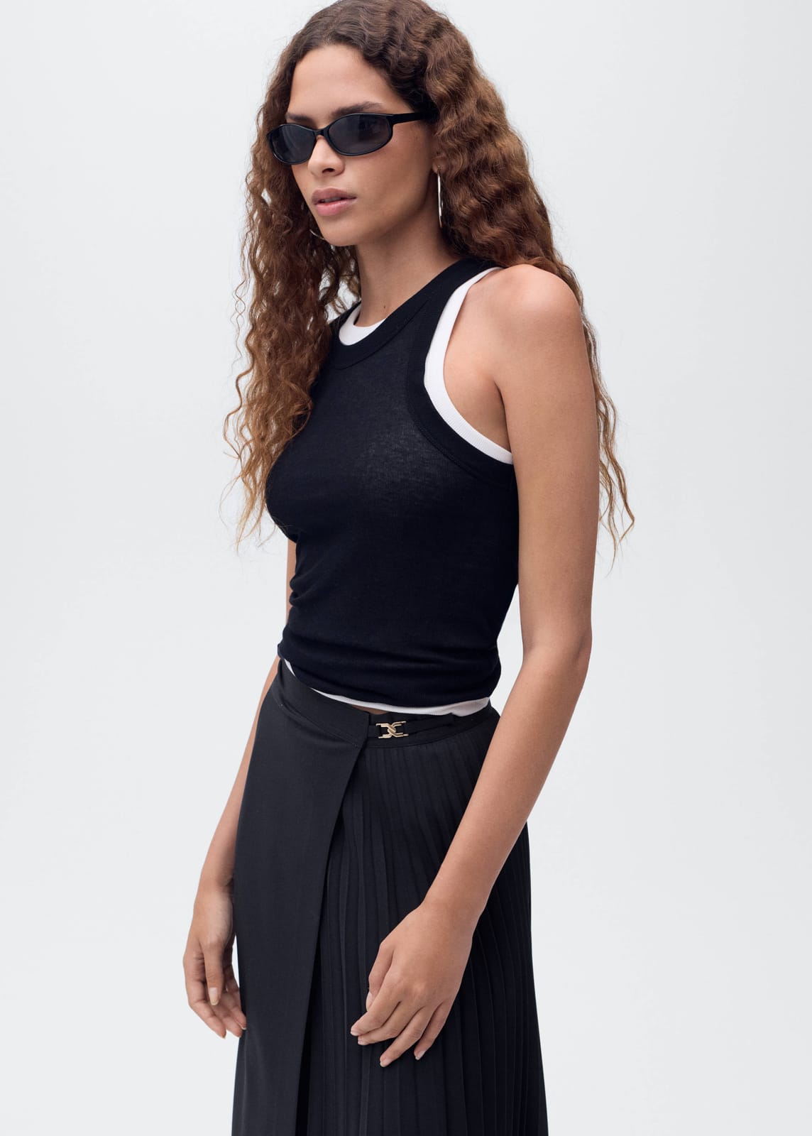 Mango MNG Pleated Crossover Skirt - Photo 3