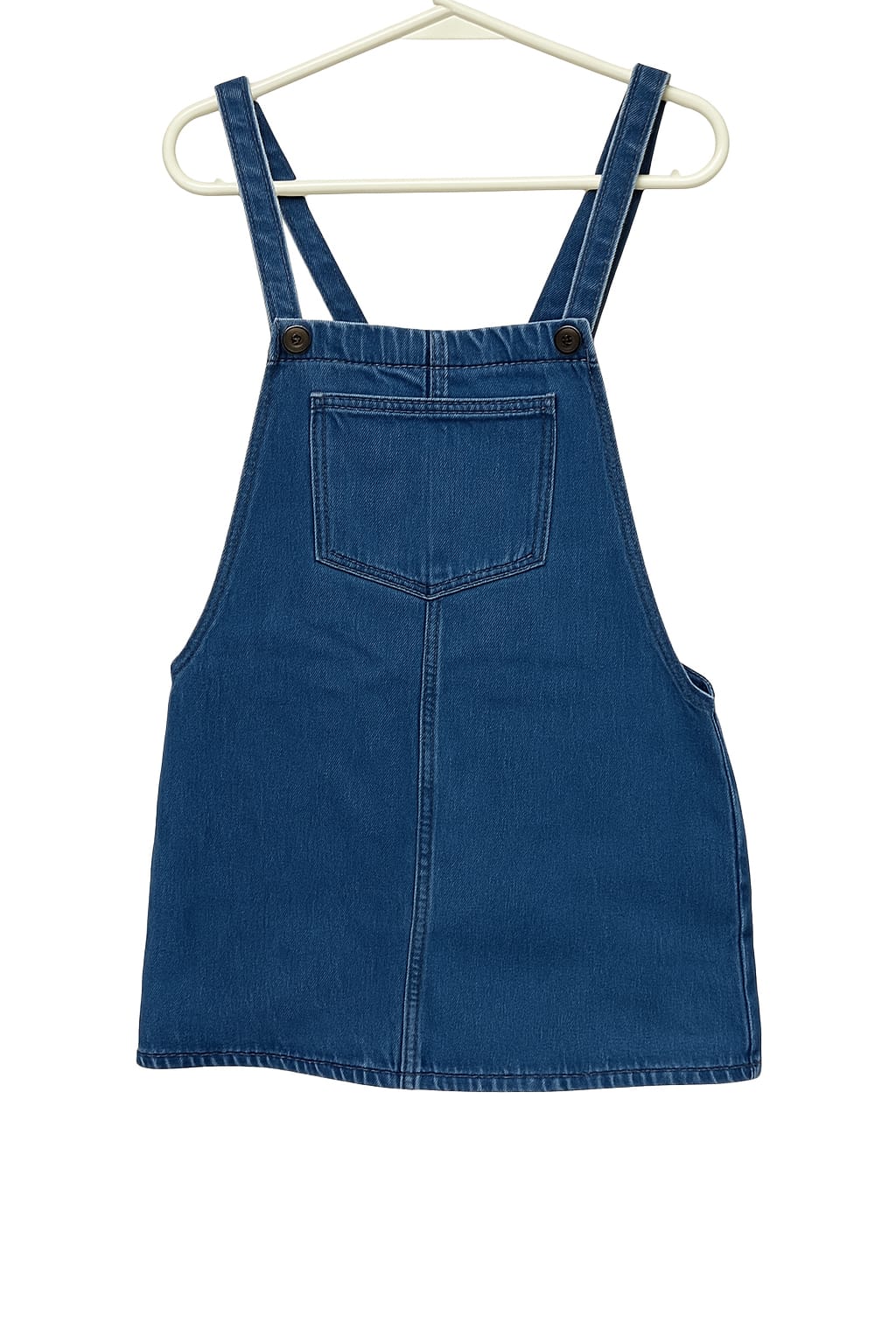 ZARA TRF/Trafaluc Denim Buttoned Dress Dungarees With Pockets (M)