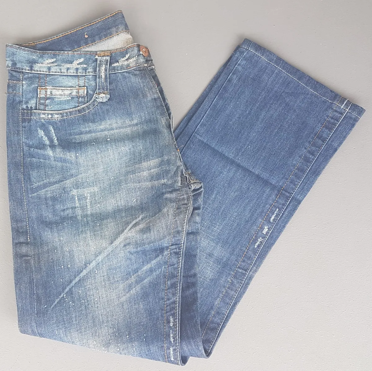 REPLAY, ITALY Retro REPLAY Denim Jeans, ITALY, Exquisite REPLAY Bootcut Jeans, Size 30, Cool Flare Bottoms, Cosmopolitan, ITALIAN Designer Wear, Distressed Model, Sophistication, Nostalgic Appeal, Vintage Pants, Timeless Classic, Luxury Living, Cult Street Fashion - Photo 5