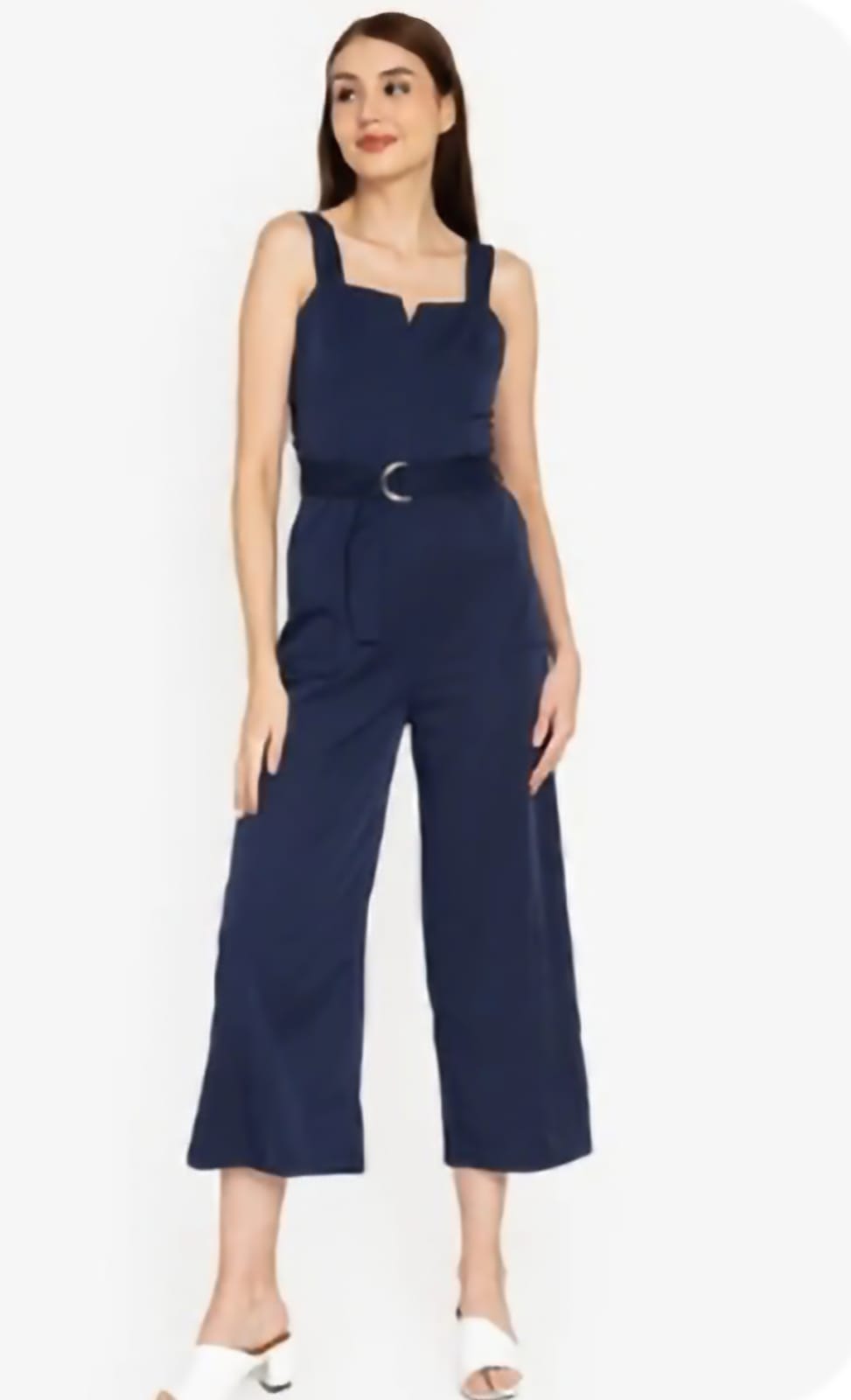 Zalora Chic Navy Blue Jumpsuit