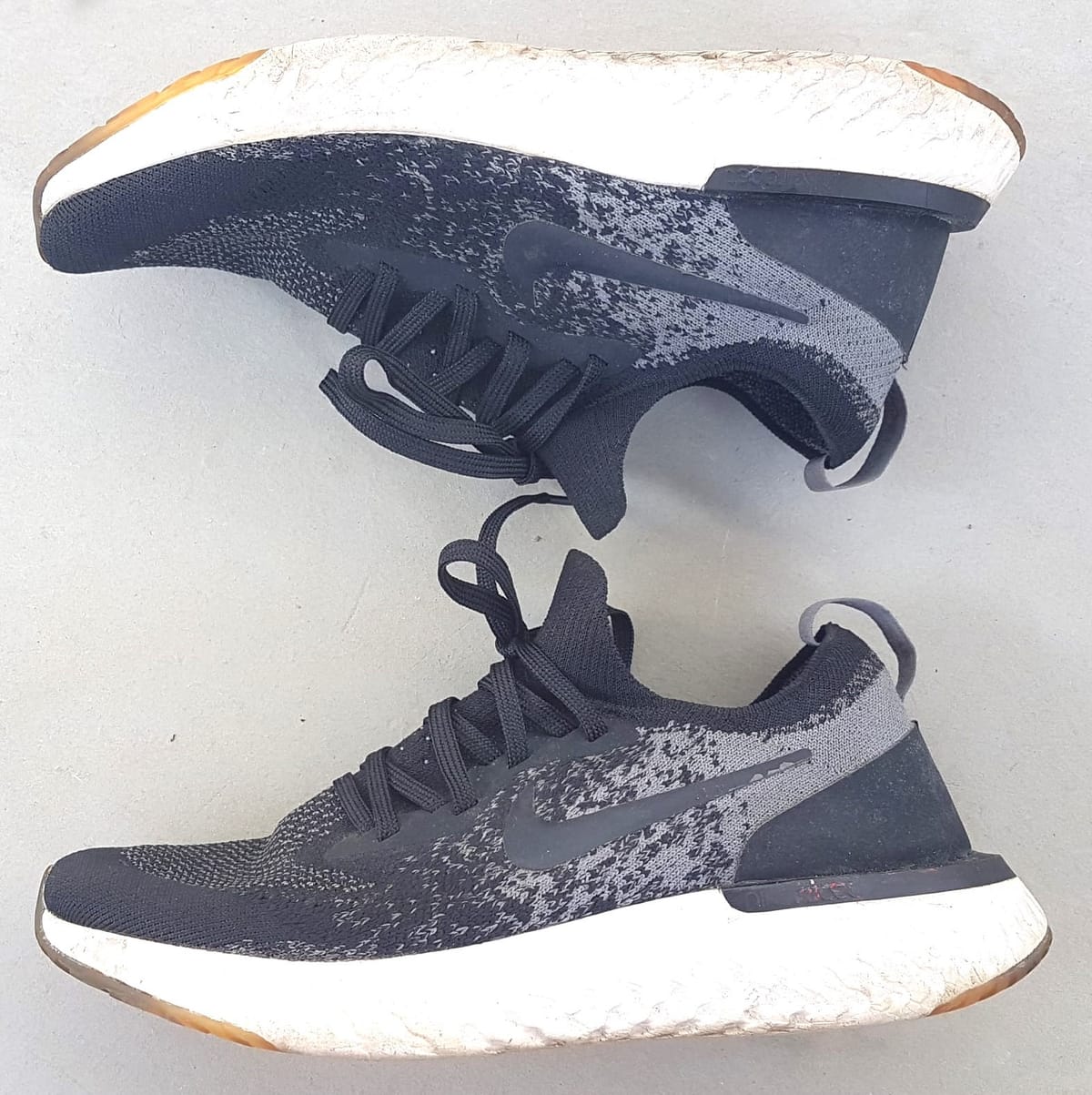 Nike Original NIKE Running Sneakers, EPIC REACT FLYKNIT 2 Model, Cool Black, Gray & White Shoes, Cosmopolitan, US 7.5, UK 6.5, EU 40.5, CM 25,5, Streetwise, Sophistication, Timeless Appeal, Pop Culture, Geek, Cult Street Fashion, Urban Style, Gym, Workout - Photo 3