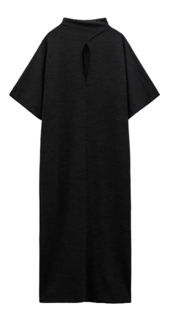 Zara ZARA Black Soft Cut-Out Dress (M) - Photo 3