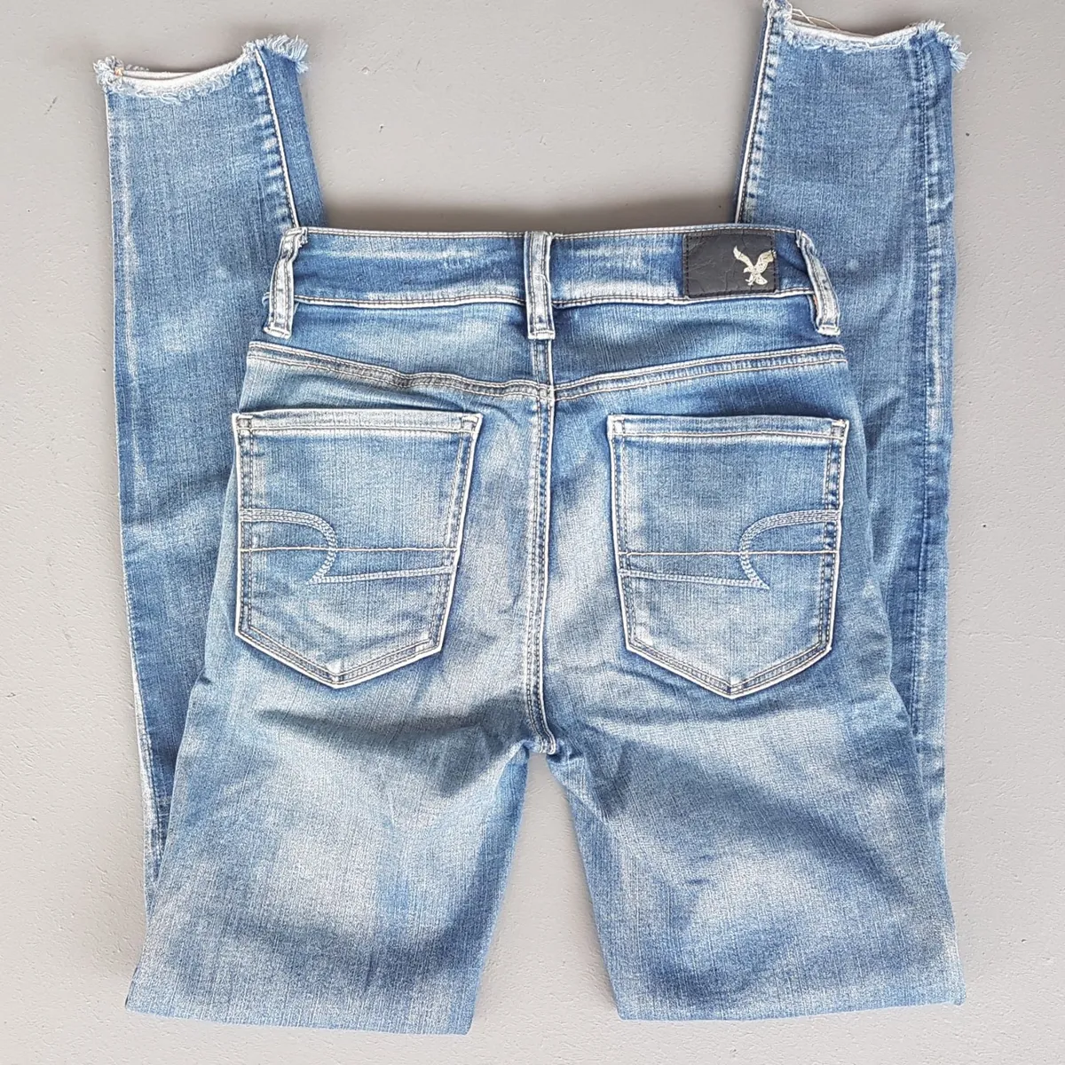 American Eagle Outfitters Original American Eagle Outfitters Denim Jeans, Hi-Rise Jegging, Super Super Stretch, US 0, UK 4, EU 32, AEO SA TEEN, Cool Distressed Bottoms, Bootcut, Destroyed Knees Model, Sophistication, Pop Culture, Hip Hop, Rock Star, Timeless Classic, Urban Style - Photo 10