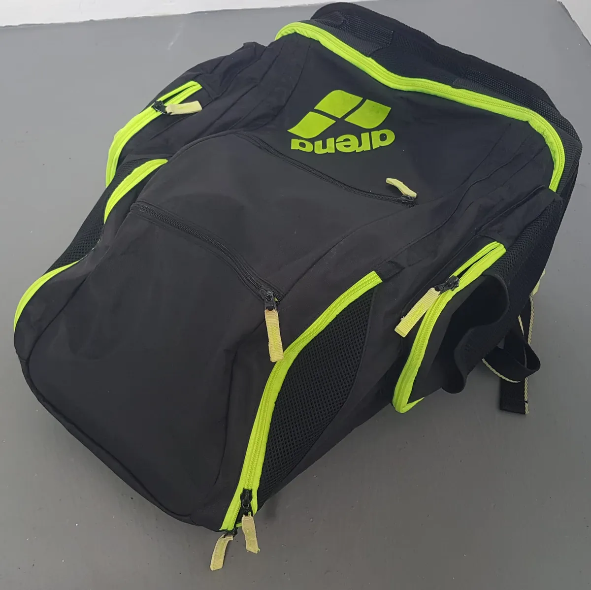 ARENA Original Arena Spiky 2 Large Fluro Yellow Backpack, 40 Liter Haversack, Travel Pack, Cosmopolitan, Sleek Designer Bag, U-Shaped Top Opening, Extra Bottom Compartment, Padded Straps, Sophistication, Pop Culture, Urban Style, Timeless Appeal, Everyday Bag - Photo 3