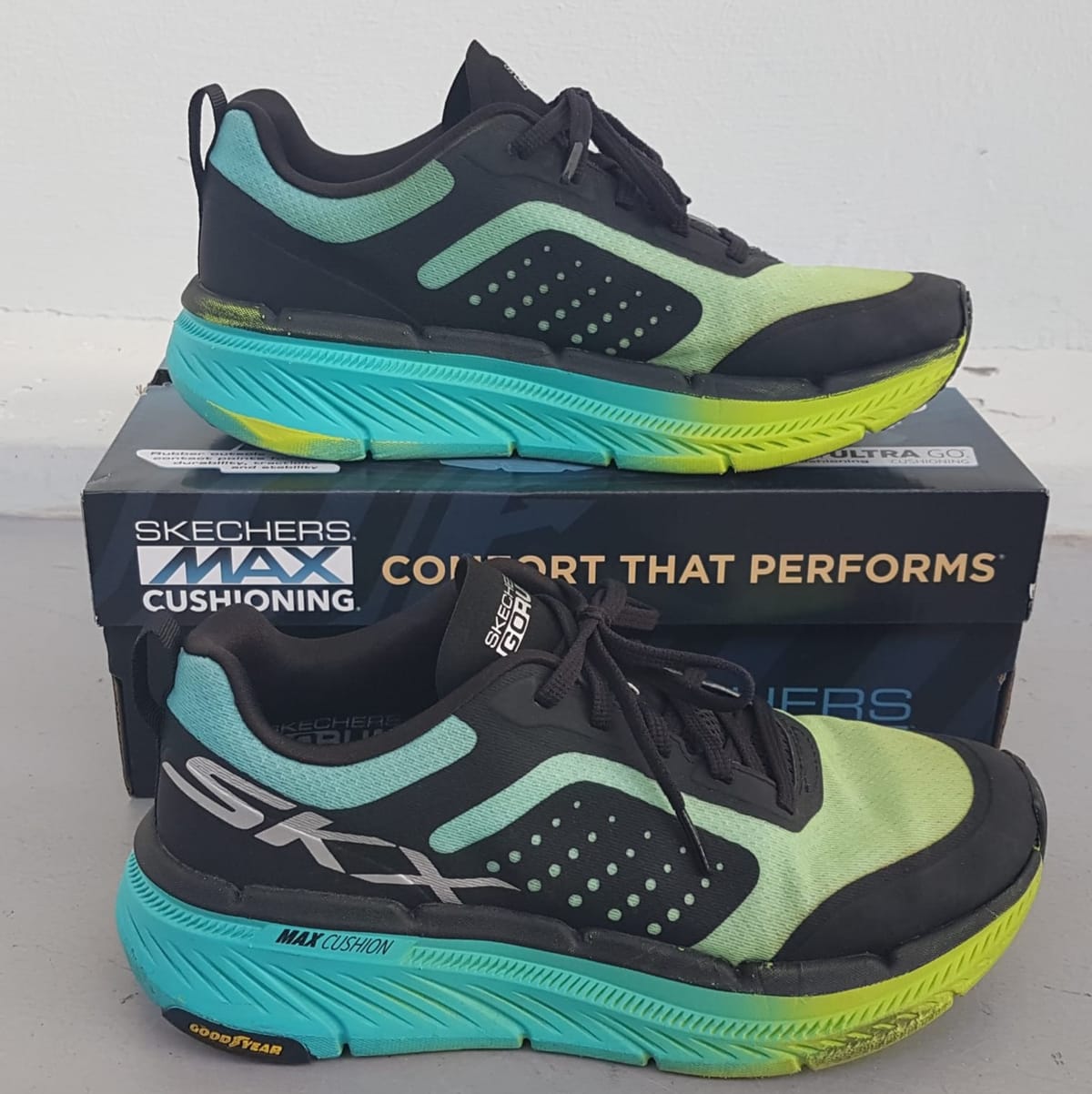 Skechers SKX Maximum Cushioning Sneakers, Premier 2.0 Residence, US 8, UK 7, EU 41, Air-Cooled, GOGA Mat, Lightweight, Cool Go Run Shoes, Good Year Sole, Multi-Colors, Natural Rocker Technology, Sophistication, Cosmopolitan, Sleek Design, Pop Culture