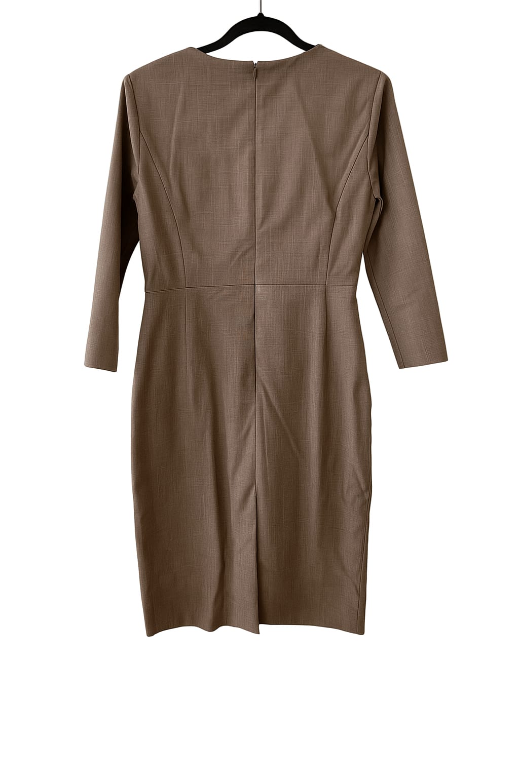 Zara ZARA Brown Check Patterned Pencil Dress (M) - Photo 4