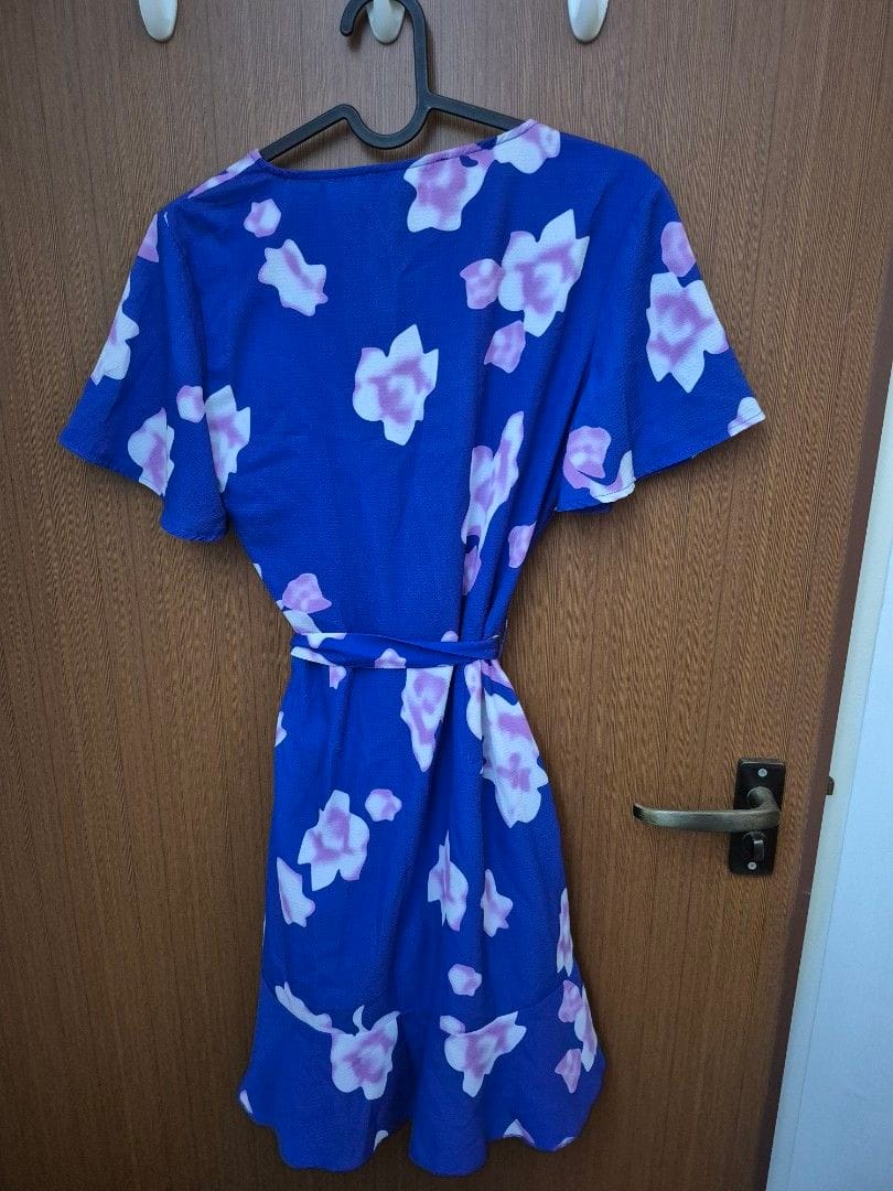 Parisian Parisian Blue Floral Wrap Dress - UK 8 - Photo 2