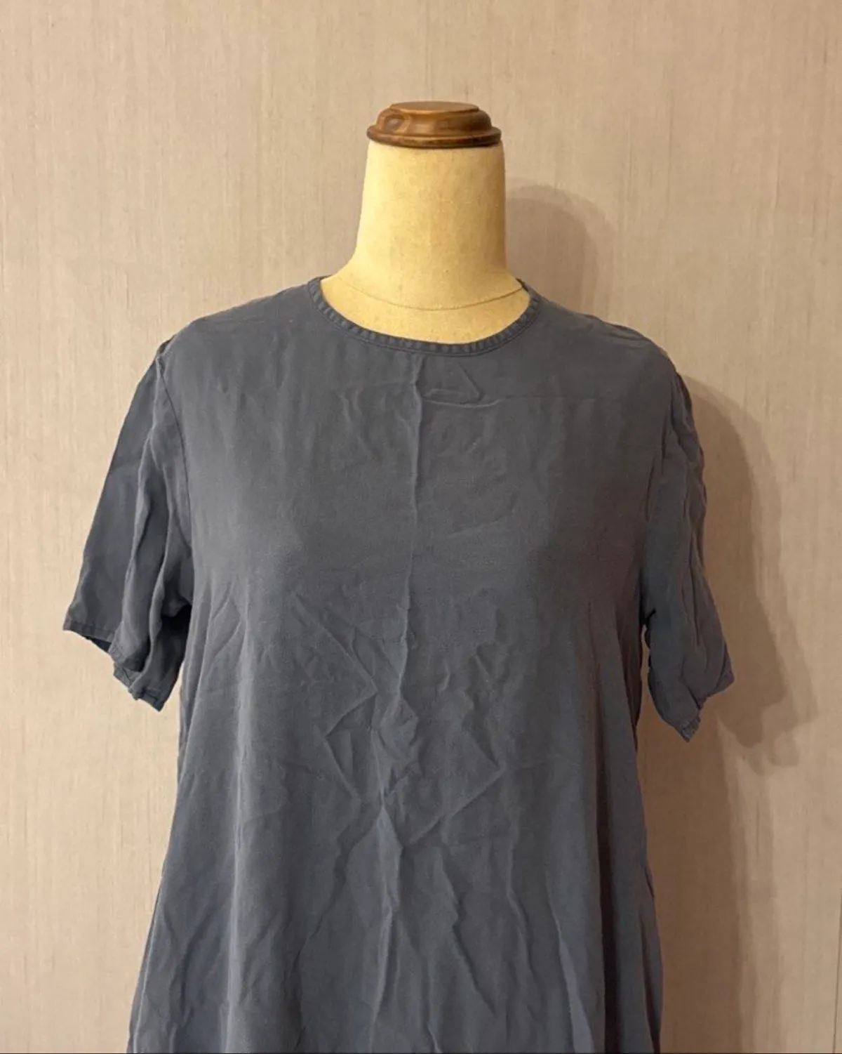 Lyocell Blend Short Sleeve Dress