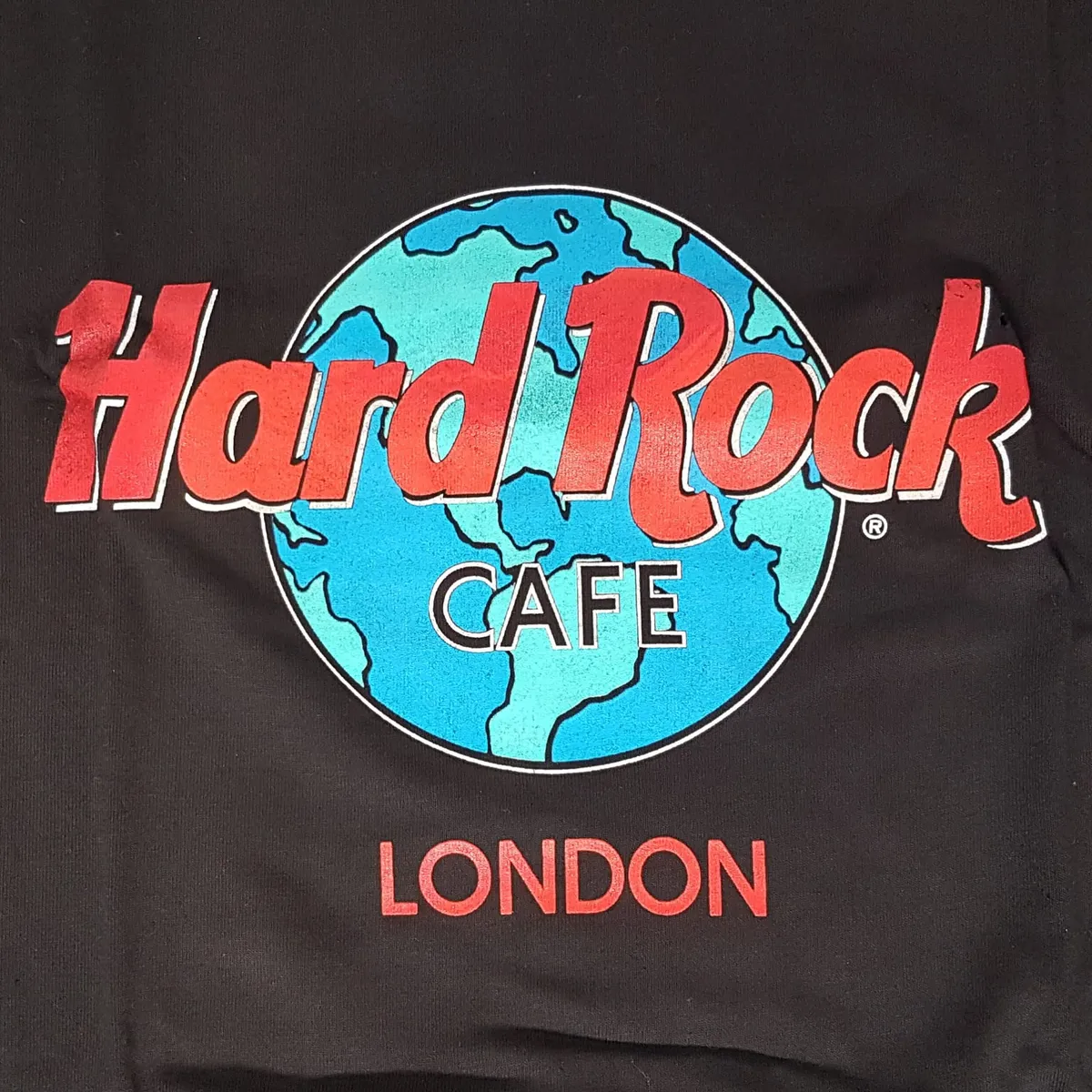 Hard Rock Cafe Vintage Hard Rock Cafe London T-Shirt, Cool Black Tee, LARGE Top, Classic Globe Logo, Cosmopolitan, Souvenir, Urban Style, Timeless Appeal, Ready-to-wear, Sophistication, Pop Culture, Hip Hop, Rock Star, Cult Street Fashion, Summer Holiday - Photo 4