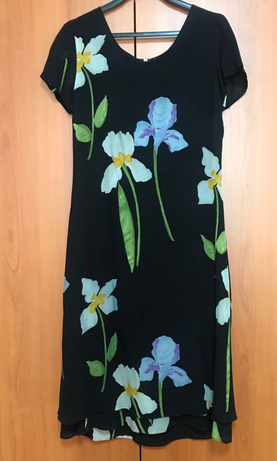 Floral Black Midi Dress