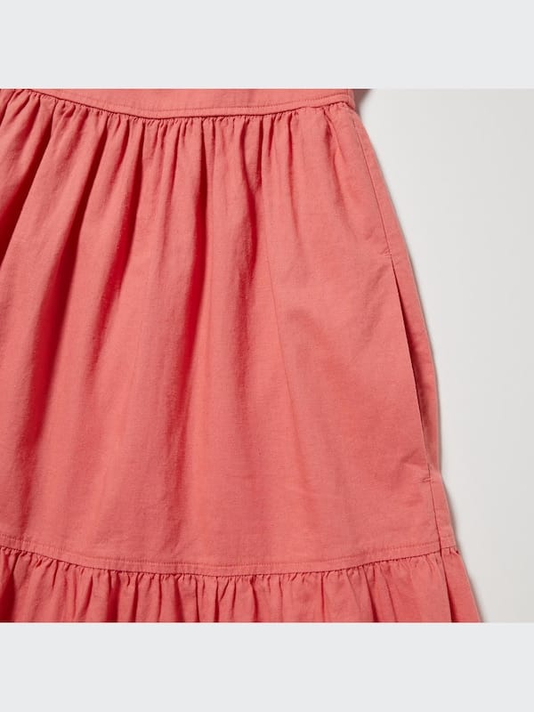 Uniqlo Uniqlo Linen Blend Volume Sleeve Shirring Dress - Black - Photo 5