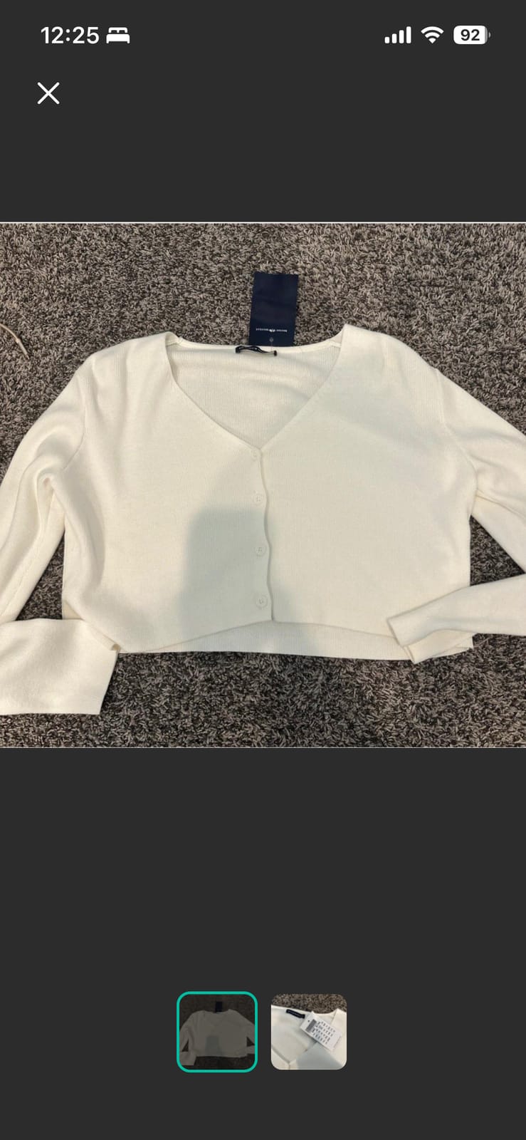 BNWT Brandy Melville White Cropped Cardigan