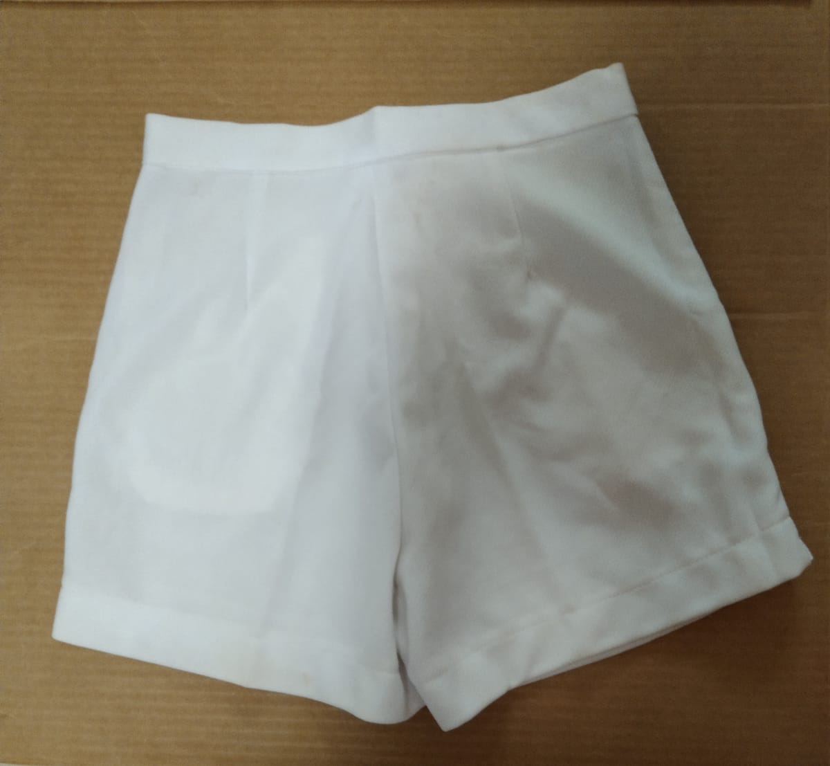 White High-Waisted Shorts
