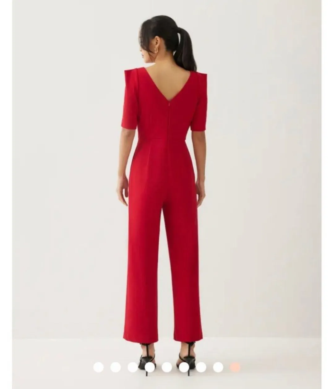 Love, Bonito Love Bonito Red Jumpsuit with Shoulder Details - Photo 2