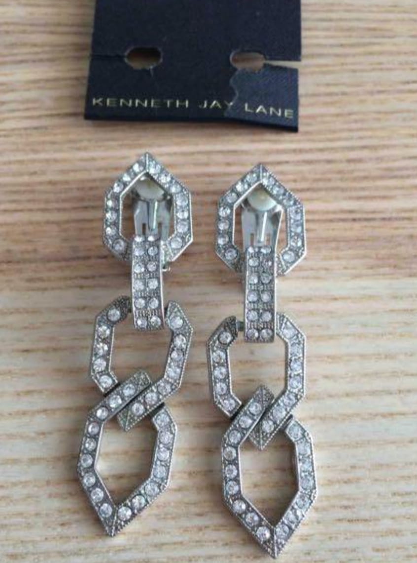 Glam Kenneth Jay Lane Crystal Earrings