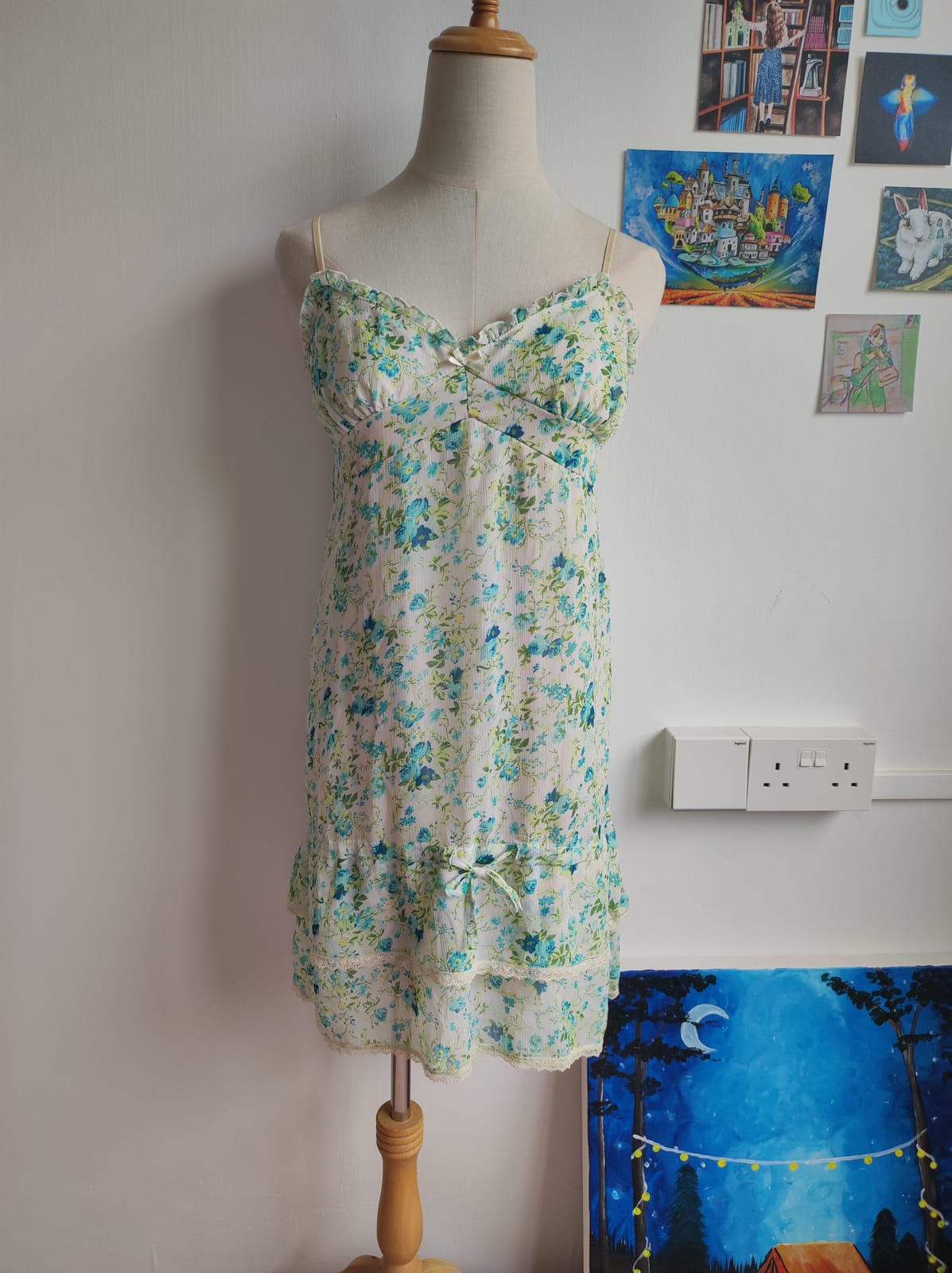 Floral Cottagecore Mini Slip Dress