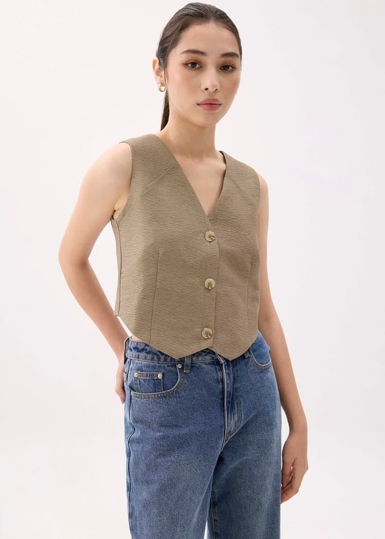 Love, Bonito Love Bonito V-neck Button Down Vest - Photo 2