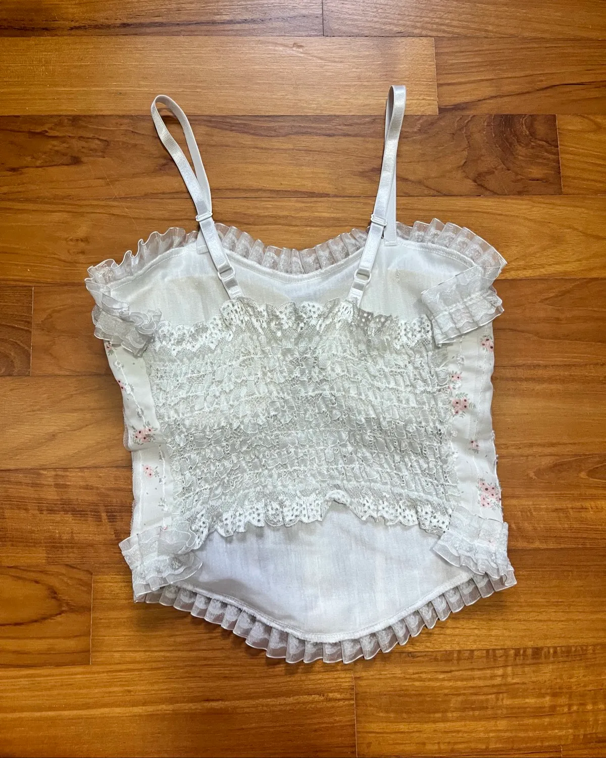 Padded floral top - Photo 2