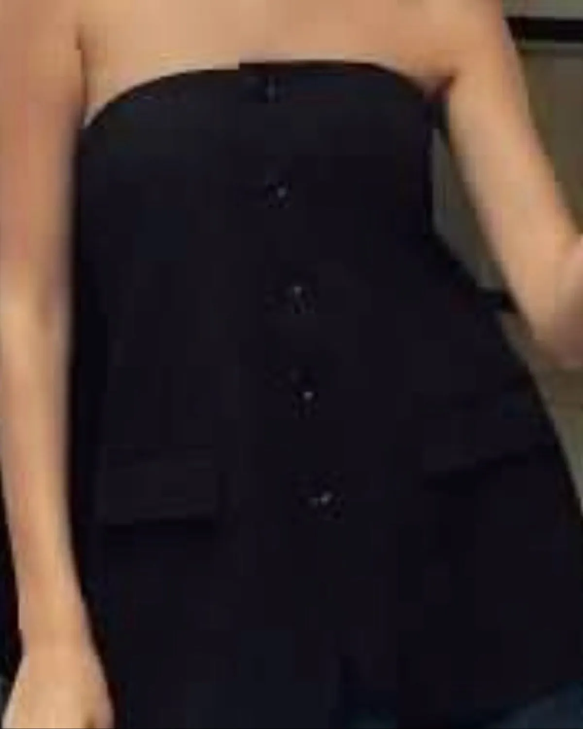 Zara Chic Black Strapless Blazer Dress - Photo 2