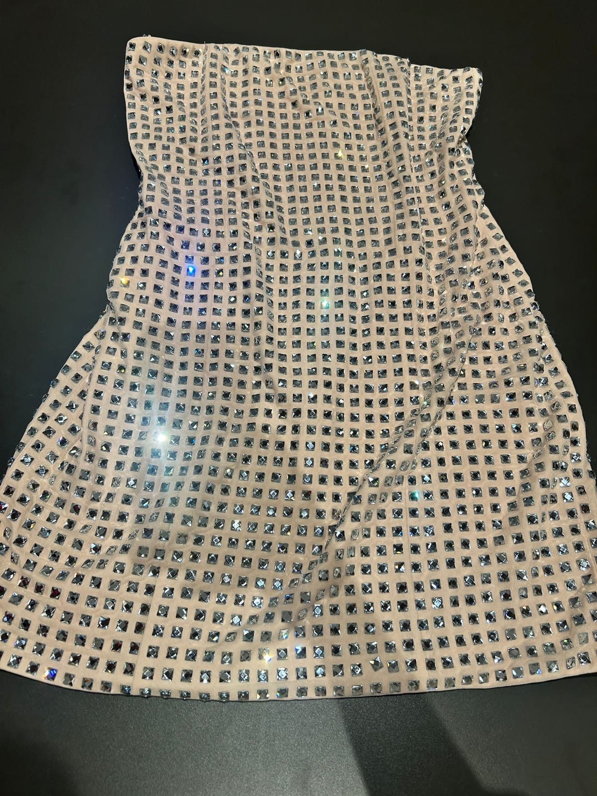 Sparkly Rhinestone Mesh Tube Top