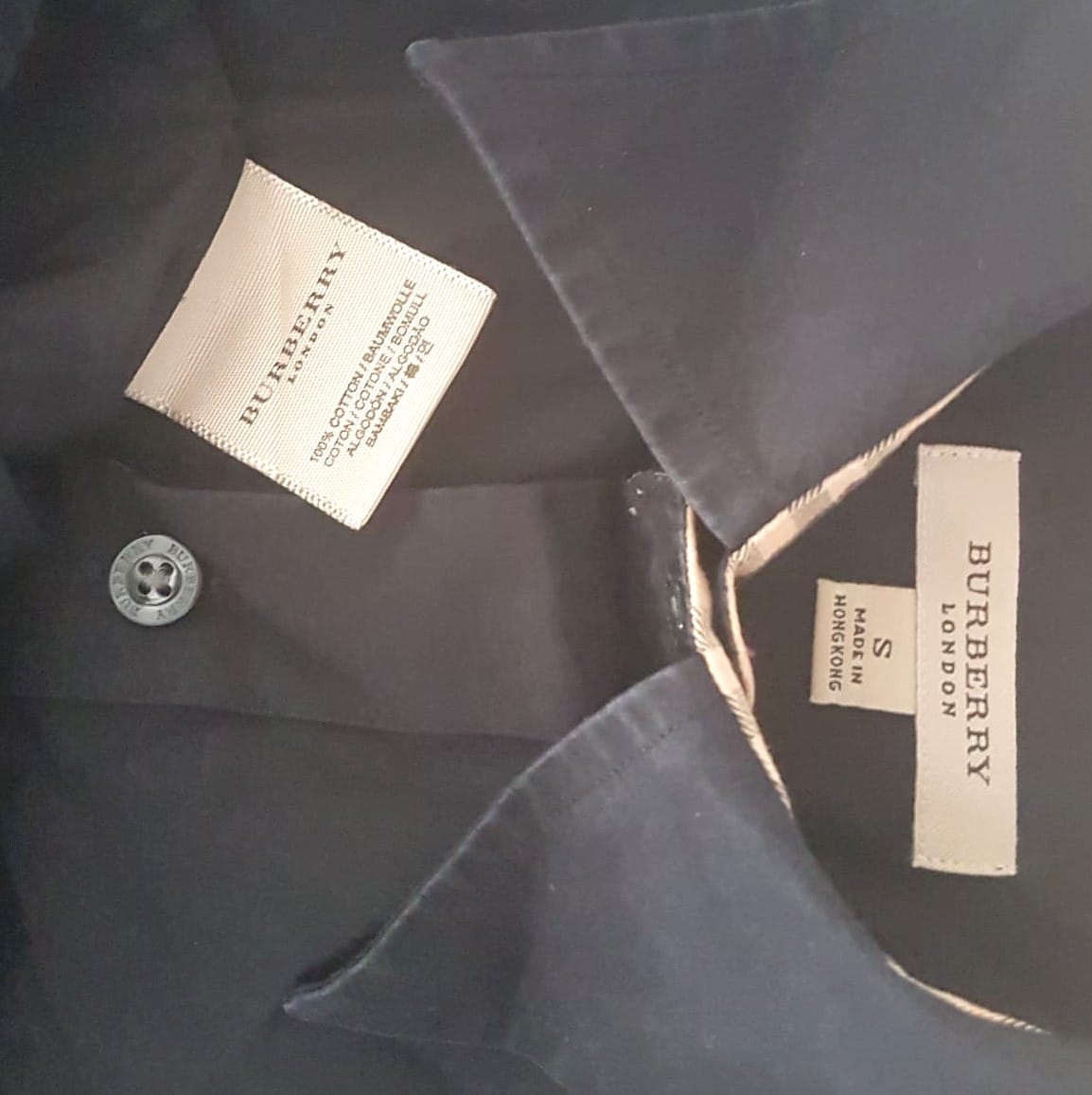 Burberry Original BURBERRY London Shirt, Classic BLACK Long-Sleeved Top, Cosmopolitan, Smart 7 Buttons Shirt, One Pocket, Japanese Inspiration, Luxury Lifestyle, Sleek Design, Sophistication, Streetwise, Timeless Appeal, Urban Living, Cult Street Fashion - Photo 7