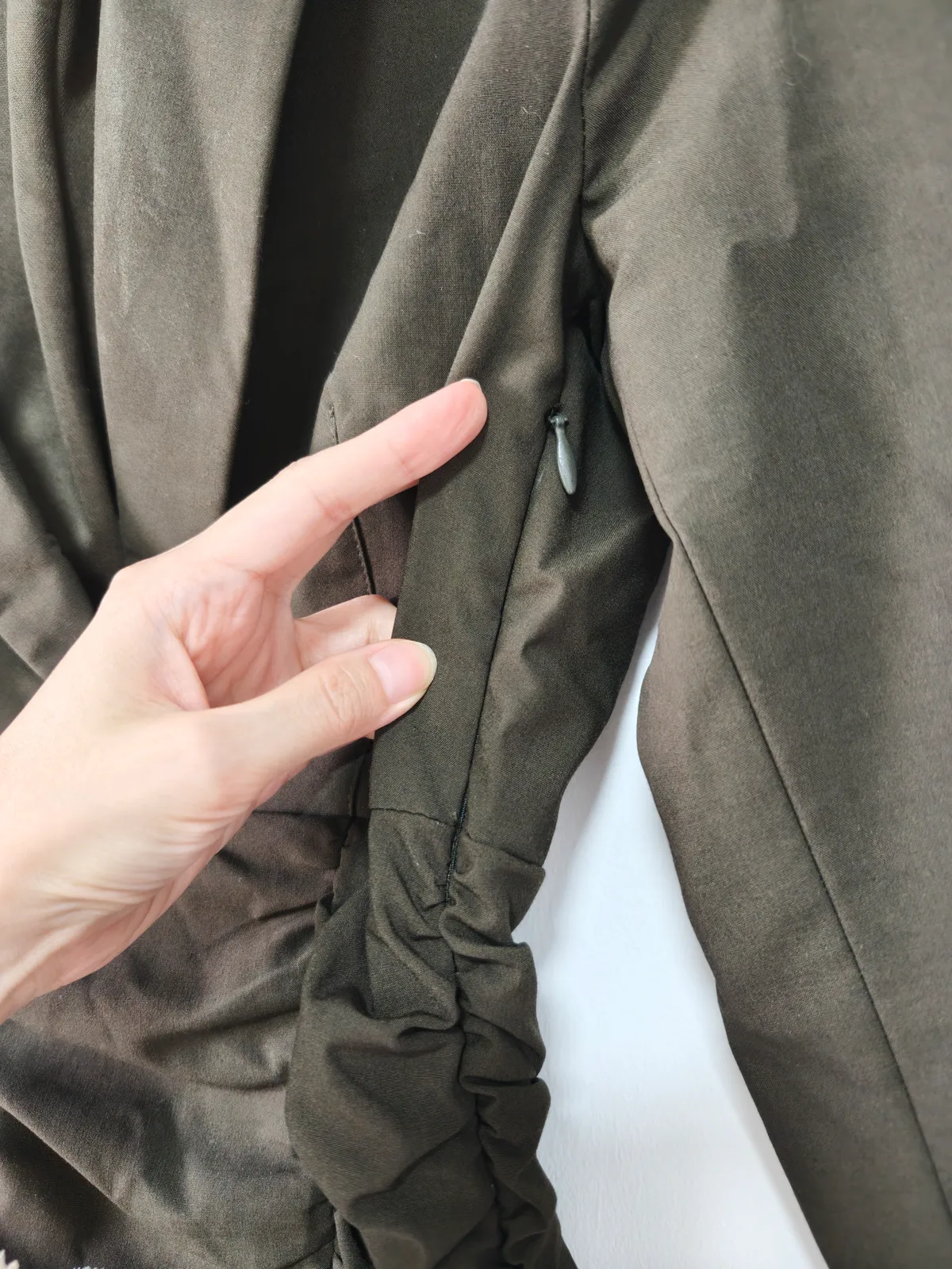 Zara Chic Olive Ruched Blazer Dress - Photo 2