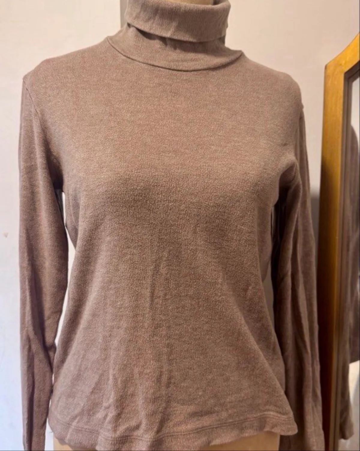 Uniqlo Taupe Turtleneck Sweater
