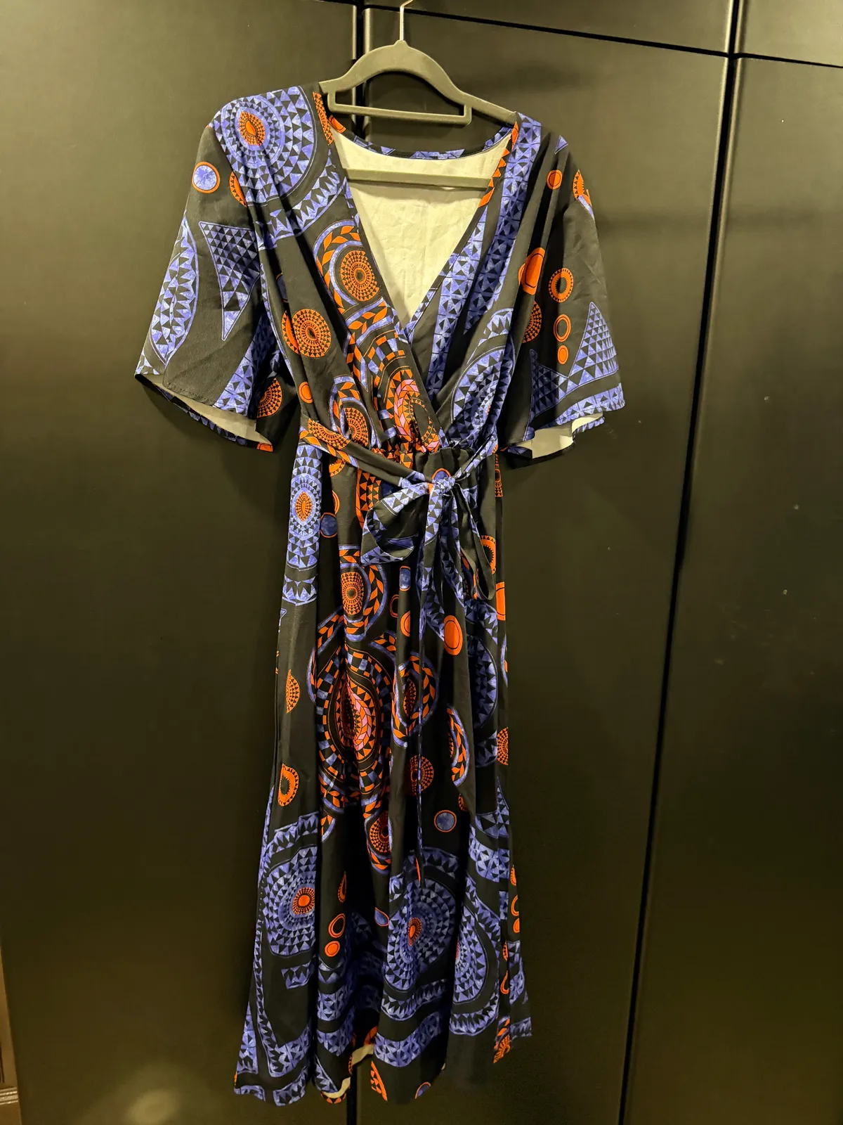 Boho Chic Patterned Maxi Wrap Dress