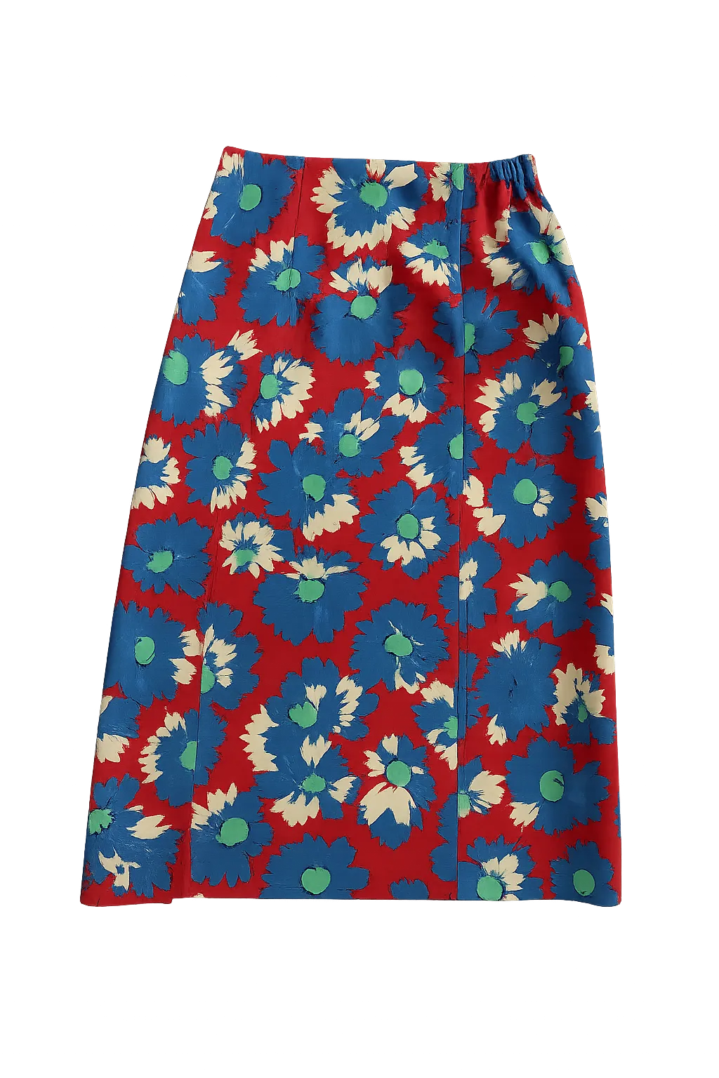 Vibrant Floral Midi Skirt