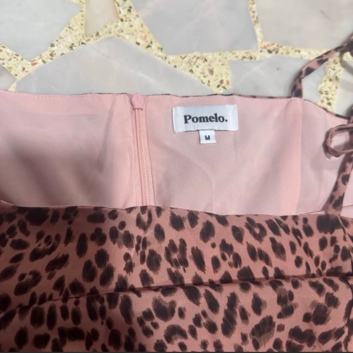 Pomelo Leopard Print Tie-Strap Summer Dress - Photo 3