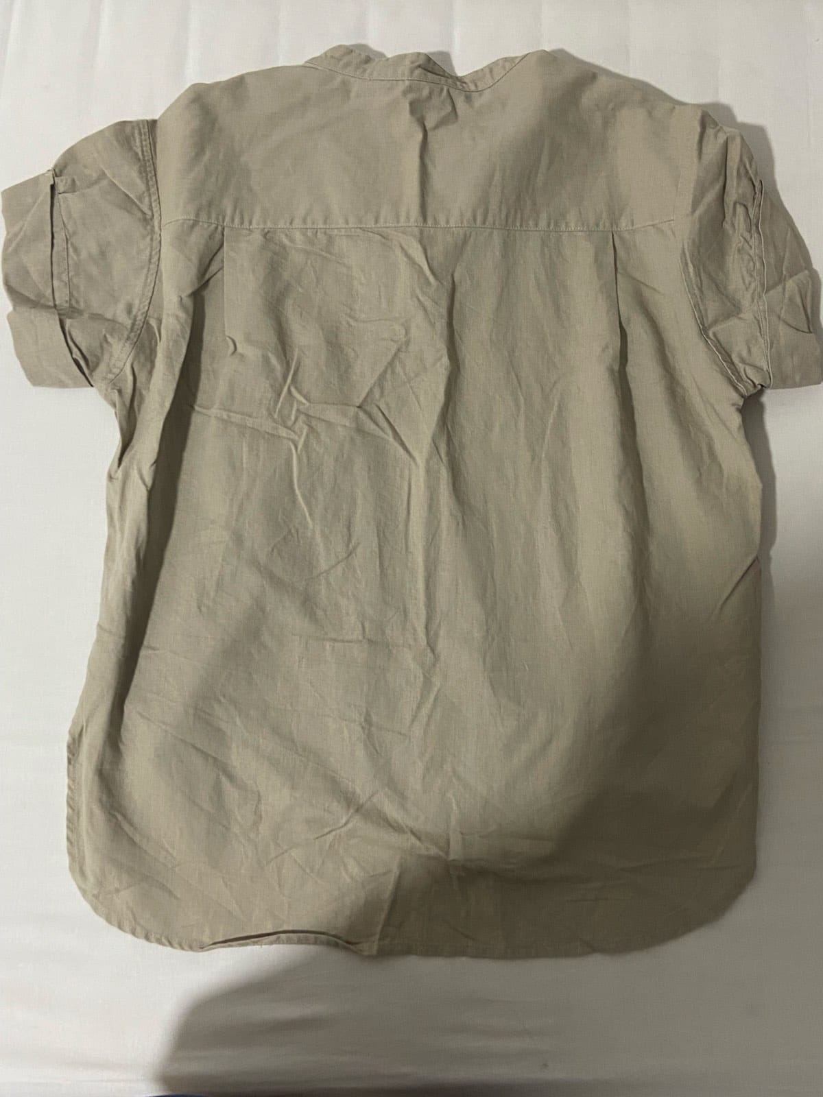 Casual Beige Button-Up Shirt - Photo 2