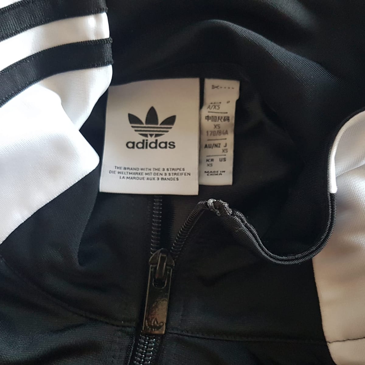 Adidas Adidas Originals ADILENIUM 2 MEGABREAK Striped Zipper Jacket, High Collar, Cosmopolitan, Retro Tracksuit, Black & White Design, Oversize Model, Sophistication, Exquisite Outerwear, Pop Culture, Hip Hop, Rock Star, Timeless Classic, Cult Street Fashion - Photo 7