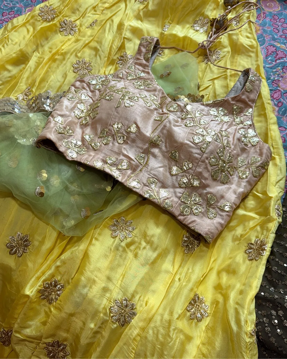 NA Gorgeous Yellow Embroidered Lehenga - Photo 3