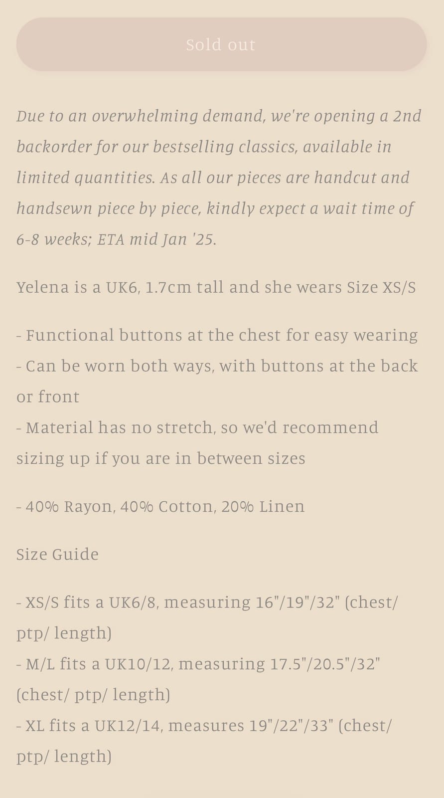 Reveur Dadou Dress, Size M/L - Photo 5