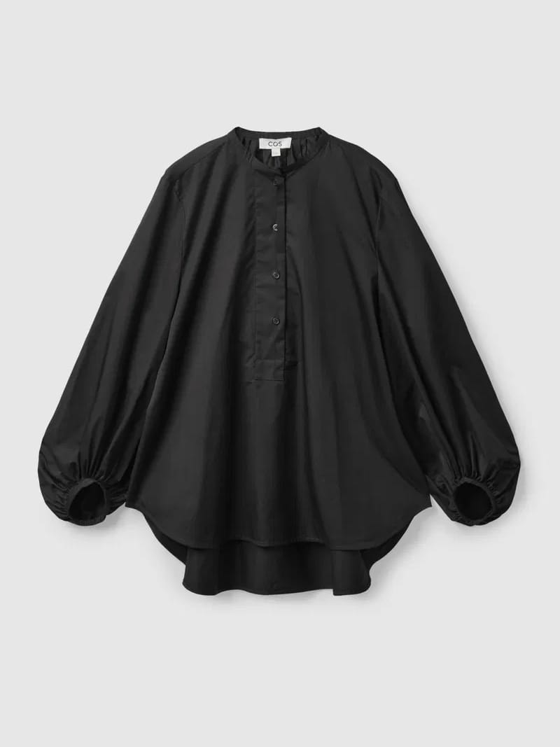 COS - Black Ballon Sleeve Blouse