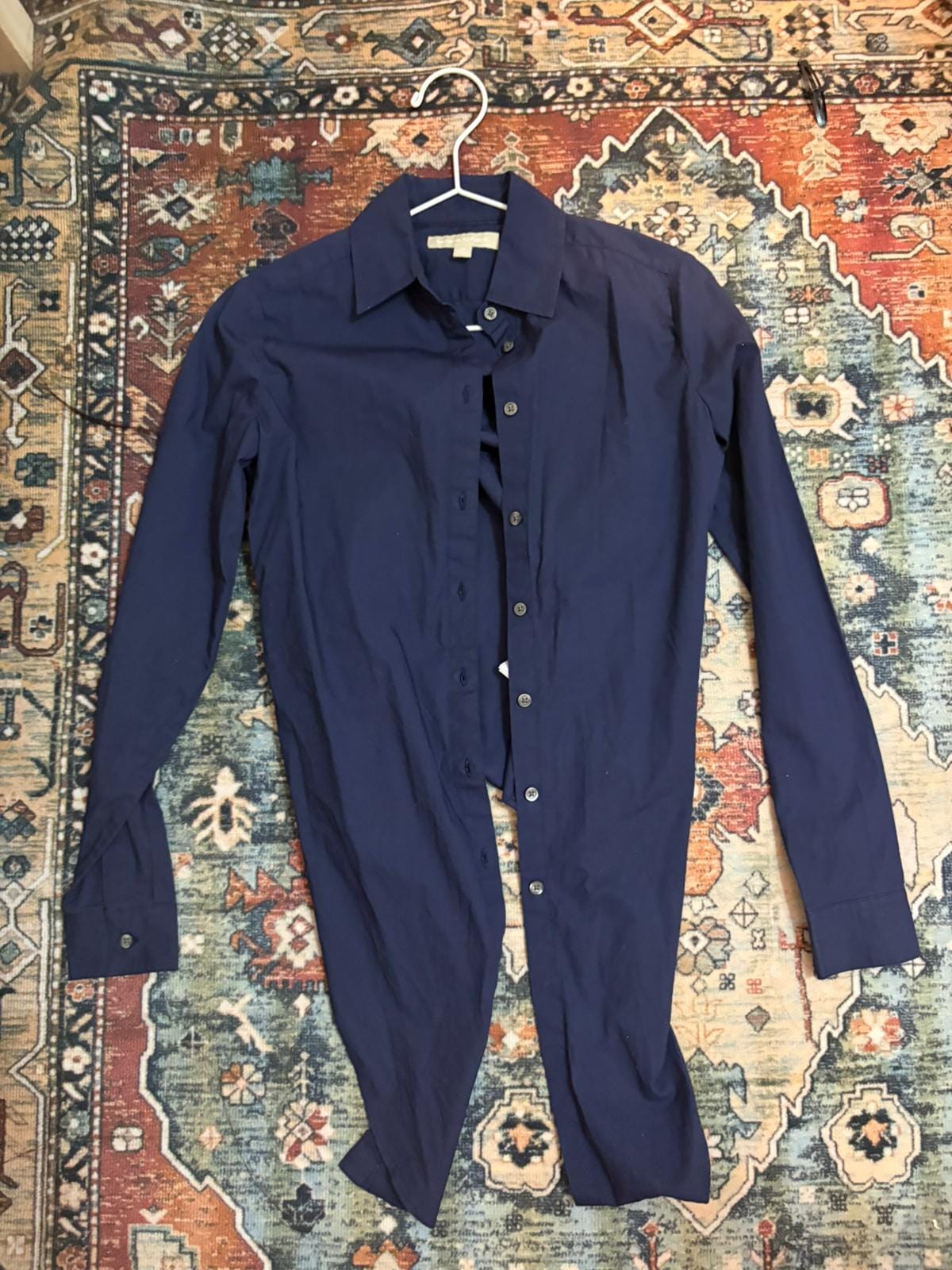 Banana Republic Navy tie up shirt