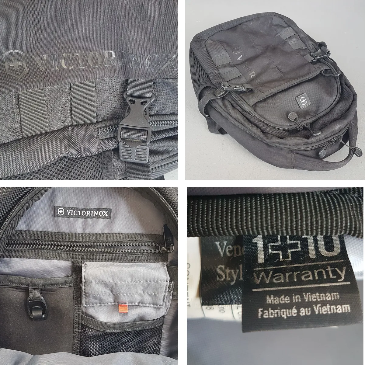 Victorinox SWISS Army Original Victorinox SWISS Army VX Sport EVO Compact Backpack, RETAIL $204, Black Haversack, Cool SWISS Cross Rucksack, Laptop bag, Padded Strap, Supportive Back Panel, Travel Pack, Cosmopolitan, Innovative Design, Sophistication, Streetwise, Everyday Bag - Photo 2