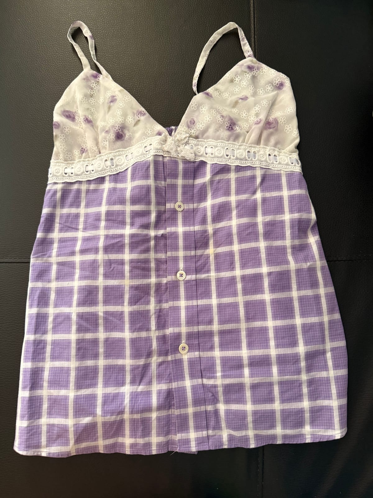 Vintagewknd Rework Babydoll Buttondown Cami