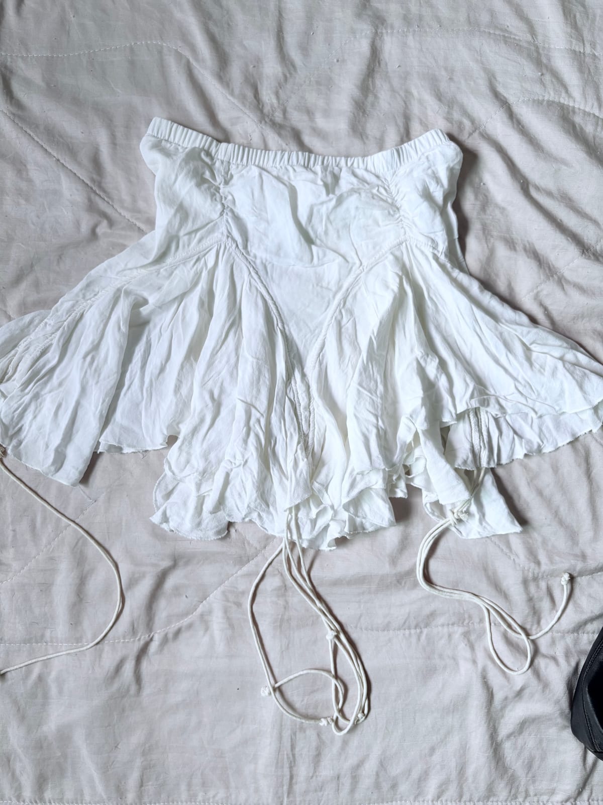 Flowy White Handmade Skirt
