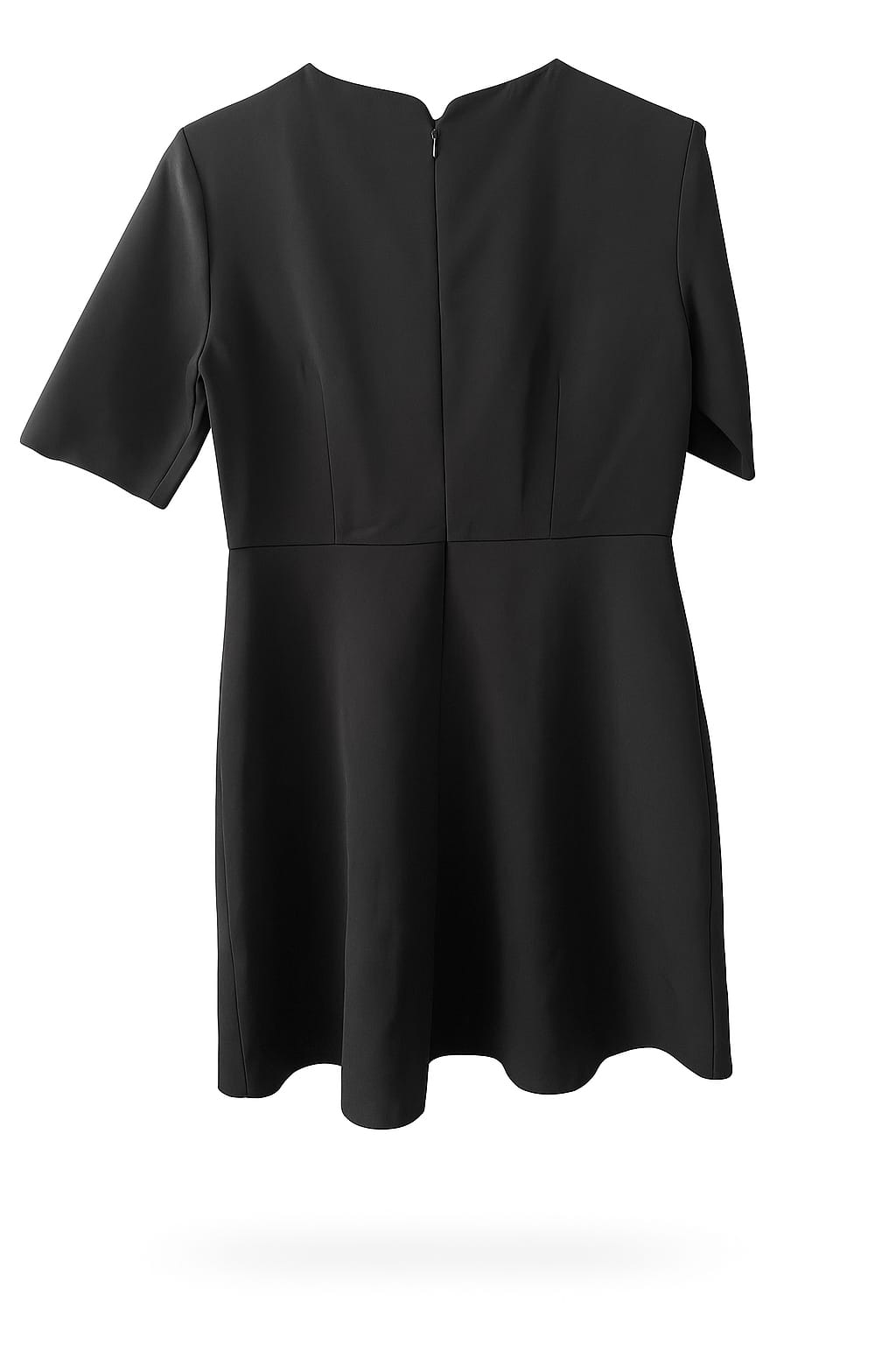 Zara ZARA Black Short-Sleeved Dress (M) - Photo 2